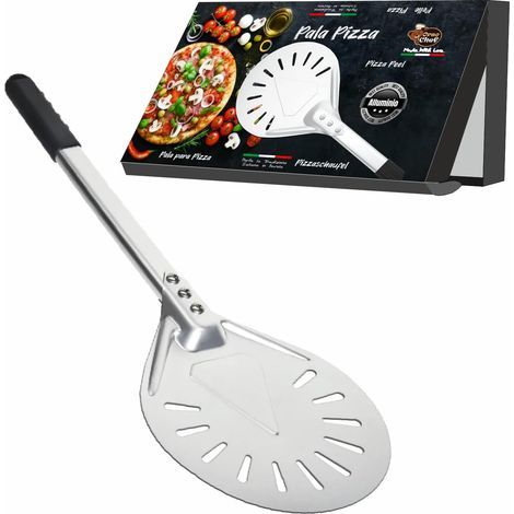 Pizzaschieber Aus Aluminium, Ø 20 Cm – Leicht, Kratzfest, Ideal Für Hobbyköche – Perfekt Zum Wenden Und Backen Von Pizza, Brot Und Focaccia – Verwendung