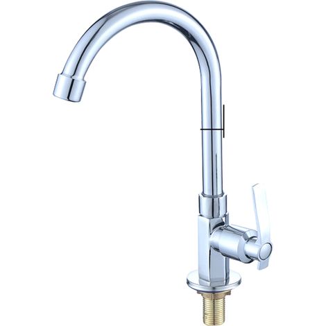 Küchenarmatur – Nur Kaltwasser – G1/2-gewinde – Für Küchenspüle, Außenbereich, Garten – Zinklegierung – 1 Stück