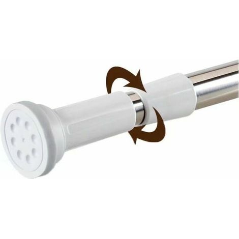 Gardinenstange Ohne Bohren – Edelstahl – Ausziehbar Von 50–80 Cm – Für Dusche, Badezimmer, Fenster, Kleiderschrank – 1 Stück