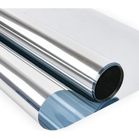Reflektierende Folie – Einwegspiegel – Für Glattes Glas – 0,4 X 1 M – Sichtschutz Am Tag – 95 % Uv-schutz – Klebstofffrei