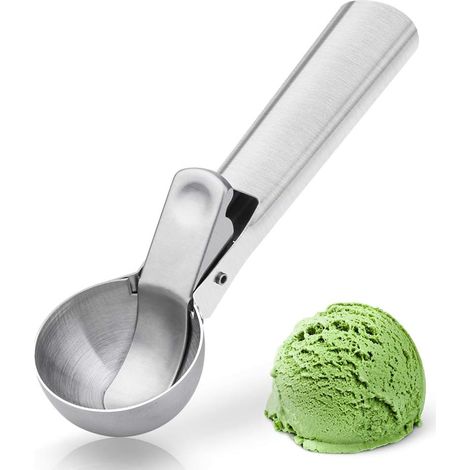 Eisportionierer – Edelstahl 18/10 – Kugelkopf Mit Auslöser – Für Gelato, Frozen Yogurt Und Desserts – 1 Stück