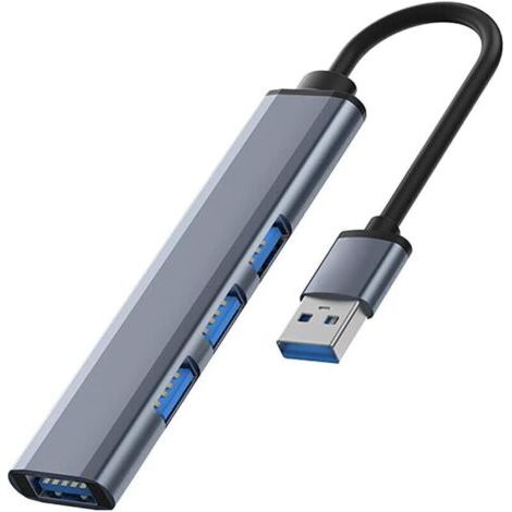Usb-hub Mit 4 Und 1 Port – 1 Usb 3.0-port Und 3 Usb 2.0-ports – Kompatibel Mit Macbook Pro Und Windows – Plug & Play