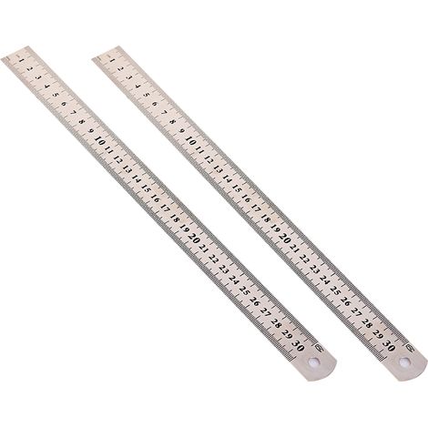 Lineal – Edelstahl – 30 Cm – Zum Zeichnen, Messen Und Für Die Werkstatt – 2er-set
