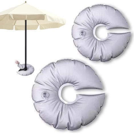 2 Gewichte Für Sonnenschirmständer, 38 Cm / 50 Cm Kaliber, Gewichte Für Sonnenschirme, Wassergewichte, U-förmige Fahnen, Gewichte Mit Wasserfüllung, Für Sonnenschirme, Balkon, Strand, Terrasse