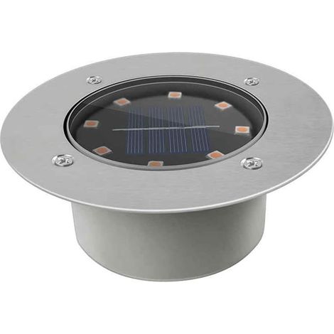 Einbau-solar-bodenstrahler, Ip65 Wasserdichte Gartenbeleuchtung Mit Gehärtetem Glas, Led-landschaftsbeleuchtung Für Gehwege, Höfe, Terrassen Und Rasenflächen (warmes Licht)