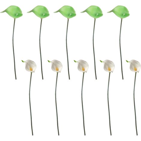 Künstliche Calla-lilie – Höhe 34,5 Cm – Polyurethan (pu) – Für Innendekoration, Hochzeiten Und Veranstaltungen – 10er-pack