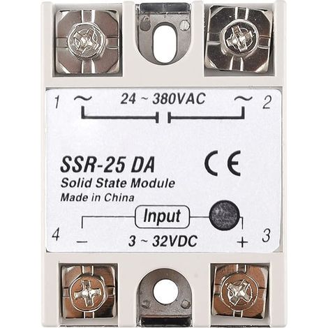 Anwendbares Halbleiterrelaismodul Ssr-25d 25 A – Eingang: 3–32 V Dc, Ausgang: 24–380 V Ac