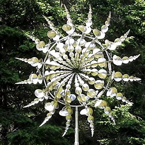 Windmühle – Rostfreies Metall – Gartendekoration – Keine Verkabelung Erforderlich – 1 Stück