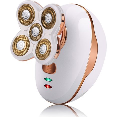 Elektrorasierer – 5 Austauschbare Scherköpfe – Ipx7 Wasserdicht – Nass- Und Trockenrasur – Für Beine, Arme, Gesicht, Achseln Und Bikinizone – 1 Stück