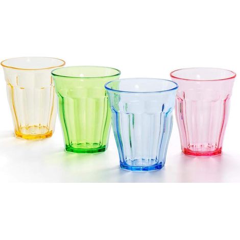 Plastikbecher – Unzerbrechlich, Bpa-frei – Für Kinder Und Erwachsene – 4 Farben – 4er-pack