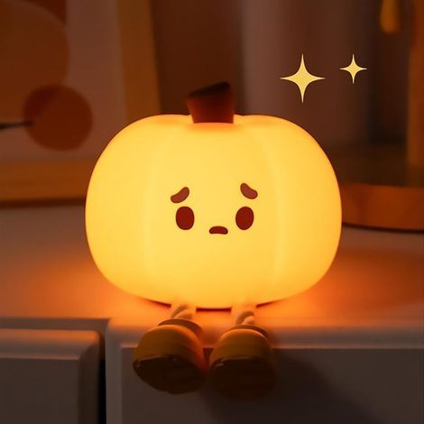 Silikon-nachtlicht In Kürbisform Für Kinder, Usb-ladefunktion, Nachttischlampe Mit Timer, Kinderzimmerdekoration, Geschenk, Spielzeug