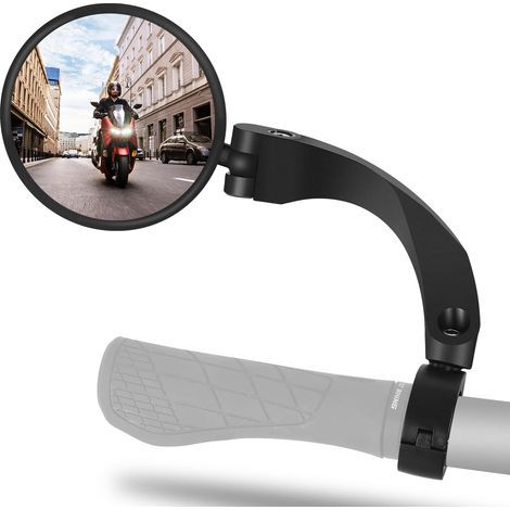Fahrradrückspiegel, Für 18-26 Mm Lenker, Hochauflösend, 360-grad-drehung, Linker Sicherheitsspiegel, Mit Reflektor, Für E-bikes, Mountainbikes, Rollstühle