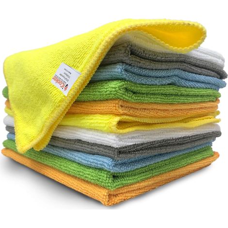 Mikrofasertuch – 35 X 35 Cm – Chemikalienfrei – Für Auto, Küche Und Bürofenster – 12er-pack