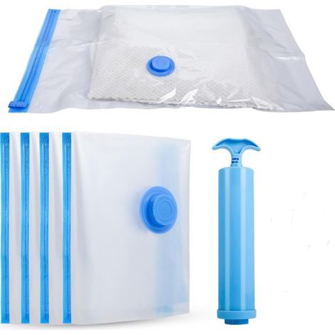 Reise-vakuumbeutel 40×60cm – 4er-pack Vakuumbeutel Für Kleidung Mit 2 Klebeetiketten, Vakuum-aufbewahrungsbeutel, Vakuumabdeckung, Ideal Für Kleidung Und Bettwäsche.