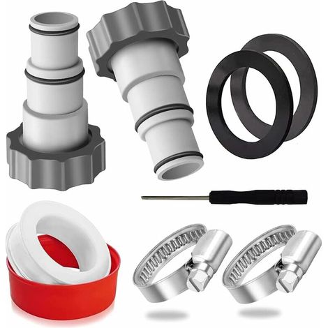 Schwimmbadschlauchadapter – 32 Mm Auf 38 Mm – Für Den Anschluss Einer Filterpumpe – 2er-pack