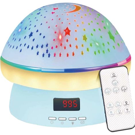 Sternenprojektor-nachtlicht – 360°-drehung – 16 Farben – Einstellbarer Timer (5 Bis 999 Minuten) – Sanftes Licht Fürs Kinderzimmer – 1 Stück