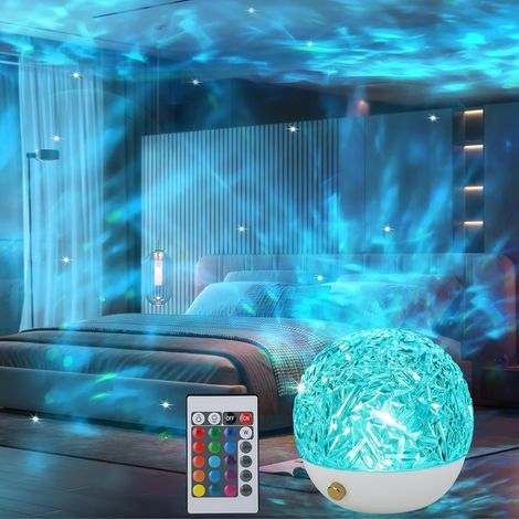 Sternenhimmel-projektor, 16-farbige Led-wellenlampe, Galaxienprojektor Zur Dekoration, Mit Fernbedienung, Schlafzimmerlampe Und Deckenprojektor, Geschenk [energieklasse A]