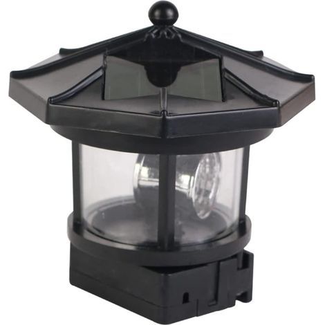 1 Stück Solar-drehleuchte, Vintage-laterne, Terrassenleuchte, Außenlampe, Erneuerbare Solar-landschaftsbeleuchtung, Led-leuchtturmleuchte, Solo