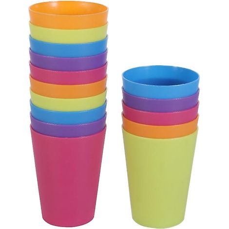 Wiederverwendbare Plastikbecher – 15 Stück – 101 Bis 200 Ml – Für Zuhause, Partys, Restaurants – Verschiedene Farben