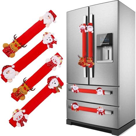 Türgriffabdeckungen – 4er-set Für Kühlschrank, Mikrowelle, Backofen, Geschirrspüler – Weihnachtsmotiv – 4er-pack