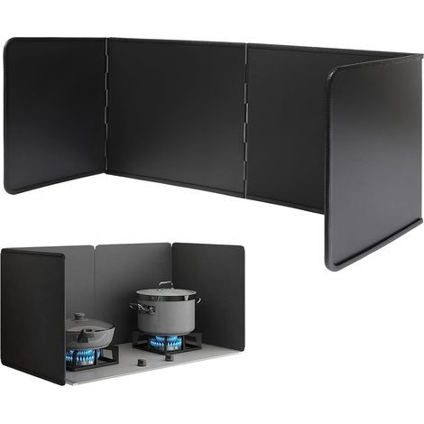 30 Cm Faltbarer Spritzschutz – Verzinktes Metallblech – Strapazierfähige Antihaftbeschichtung – Für Schwarze Küchen