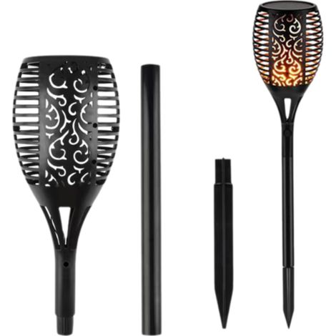 Solarbetriebene Led-flammenleuchte – 96 Leds – Licht- Und Bewegungssensor – Ip44 Wasserdicht – Für Den Außenbereich (garten) – 1 Stück