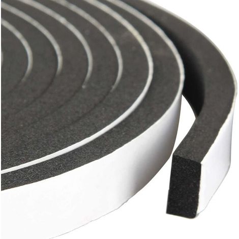 Schaumstoff-dichtungsstreifen – Neopren Cr – 25 Mm X 4500 Mm – Einseitig Selbstklebend – Für Türen Und Fenster – 1 Stück