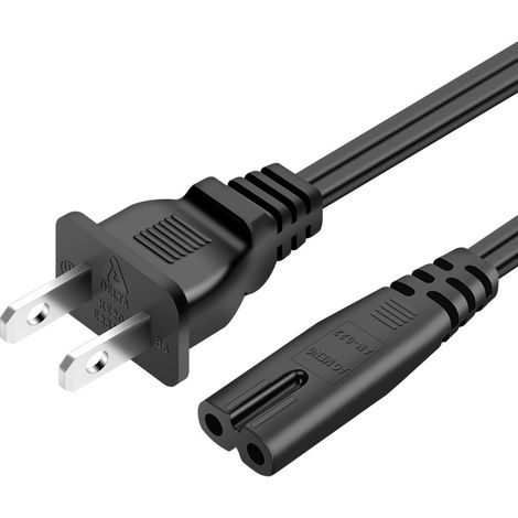 Netzkabel – 1,2 M – 2-poliger Iec C7-stecker Auf Nema 1-15p – Kompatibel Mit Led-, Lcd- Und Hd-fernsehern – 1 Stück