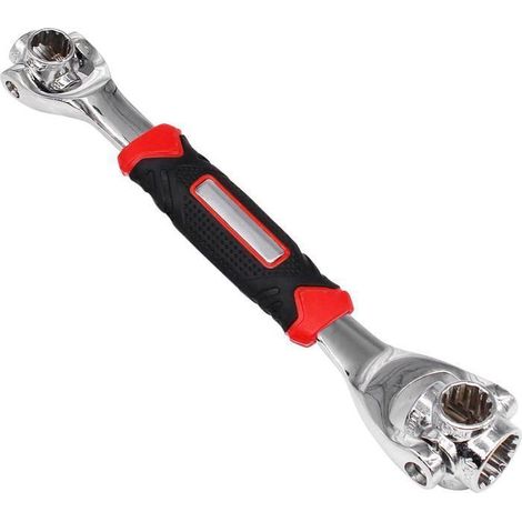 Klvgtifs Pu – Universal-steckschlüssel – Foclatuner – 52-in-1 – Edelstahl – 360° Drehbar – Rot Und Schwarz