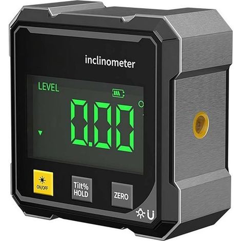 Klvgtifs Pu - Digitaler Laserwinkelmesser, Hochpräzises Messwerkzeug 4×90°, Magnetfuß Und Usb-ladefunktion.
