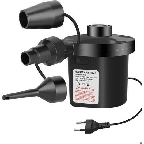 Klvgtifs Pu - Elektrische Luftpumpe, Aufblas- Und Entlüftungsgerät, Ac240v, Mit 3 Düsen, Hochleistungs-flügelzellenpumpe Für Aufblasbare Matratzen