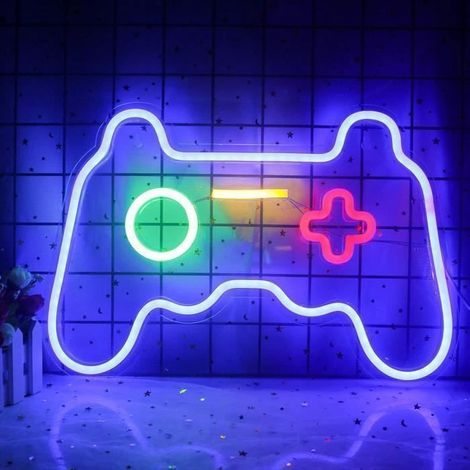 Klvgtifs Pu – Neon-schild-set, Neonlicht-schild, Wanddekoration, Blaues Led-neon-nachtlicht Für Kinderzimmer, Usb