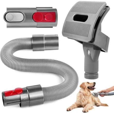 Klvgtifs Pu – Katzen- Und Hundebürste Für Dyson V15, V11, V10, V8, V7 Und V6 Staubsauger Zur Tierhaarentfernung Mit Adapter Und Konverter, Grau