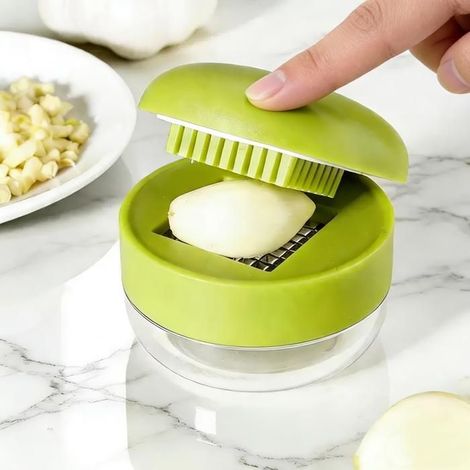 Klvgtifs Pu – Multifunktionale Knoblauchpresse Aus Edelstahl: Zerkleinerer, Hobel, Reibe. Manuell, Ideal Für Profiküchen (restaurants, Imbisswagen).