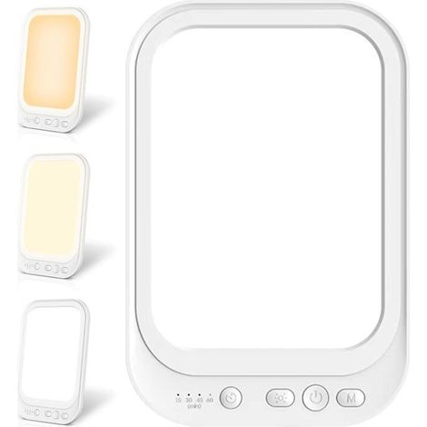 Klvgtifs Pu – Lichttherapielampe Mit 10.000 Lux, 4 Timern, 3 Farbtemperaturen, Tageslichtähnlicher Led-lampe Und Klappbarem Ständer