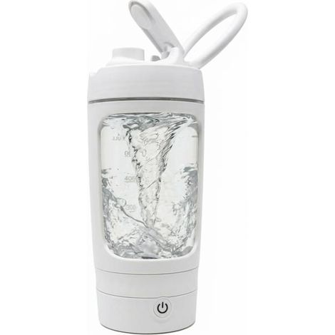 Klvgtifs Pu – 630 Ml Elektrischer Protein-shaker – Usb-wiederaufladbarer Tritan-mixer Für Fitness Und Sport – Weiß