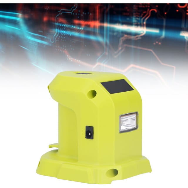 Lithium-ionen-akku-konverteradapter, Zwei Usb-anschlüsse Mit Led-anzeigen Für Ryobi P743 18v Auf 14,4v