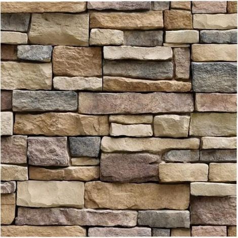 Wandpaneele – 3d-steinoptik – 45 Cm X 1 M – Selbstklebend – 5er-pack