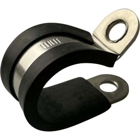 Gummischlauchschellen, Edelstahl, Feste Schlauchschellen, Stoßdämpfende Schlauchschellen 34 Mm, 5er-packung