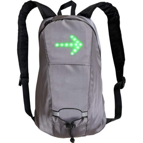 15-liter-fahrradrucksack Mit Reflektoren – Usb-aufladbar, Blinkende Led – Blinker – Sicherheit Beim Radfahren