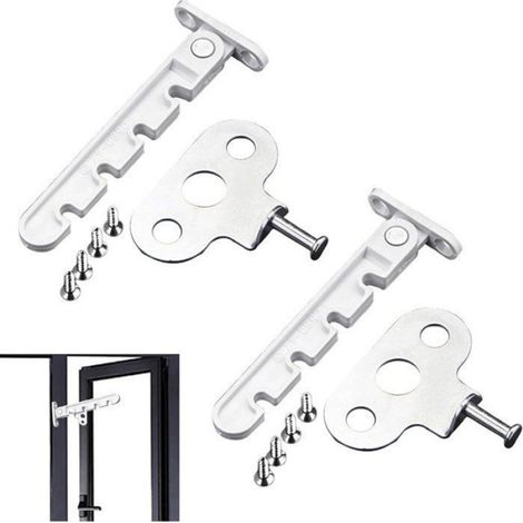 Fensterverriegelung – Edelstahl Und Kunststoff – 4 Verstellbare Positionen – Für Kippfenster – 2er-pack