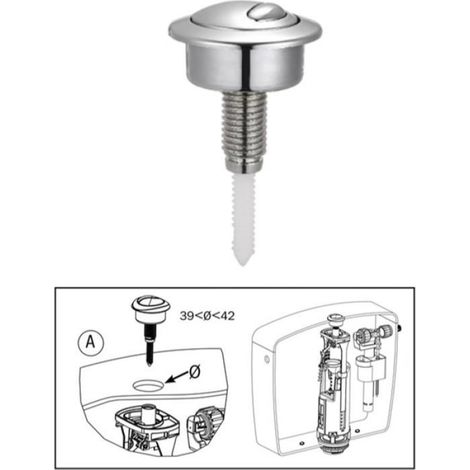 Zweimengenspülknopf – 87,2 X 48 Mm – Für 49-mm-ventil – Geschlossener Spülkasten – 1 Stück