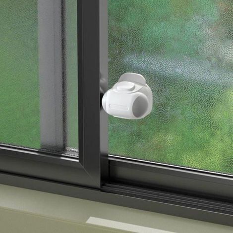 Schiebefensterverriegelung – Sicherheitsverriegelung Ohne Bohren – 3m-klebeband – Tragkraft 25 Kg – Graues Tpr – 2 Stück