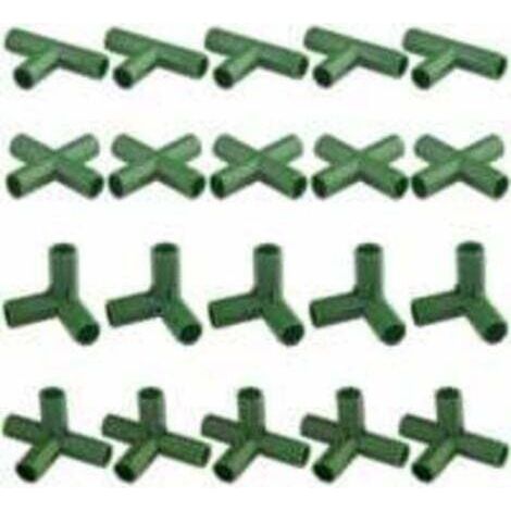 Hochleistungs-gewächshausrahmenverbinder – Packung Mit 20 Verzinkten Stahlverbindern, 11 Mm Durchmesser, Kompatibel Mit Standardrohren