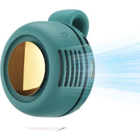 Mini-ventilator – Usb-aufladbar – Drei Geschwindigkeitsstufen – 360° Drehbarer Clip – Grün