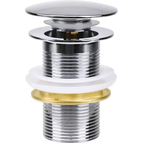 Standard-spülbeckenablaufstopfen – G 1 1/4 – Nickel – Kupfer – Klickverschluss