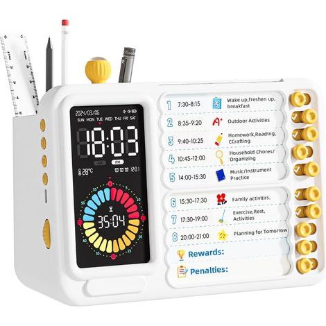 Digitaler Led-visualtimer Für Kinder Mit Adhs, Einfacher Visueller Timer Für Kinder, Adhs-hilfe Mit Digitalem Pomodoro-timer Für Schule Und Zuhause
