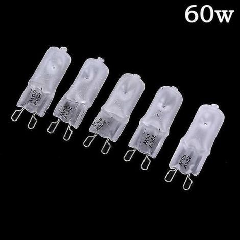 G9-halogenlampe – 220 V – 20 W / 40 W / 60 W – Mattiert – Dimmbar – Für Kronleuchter Und Wandleuchten – 5er-pack
