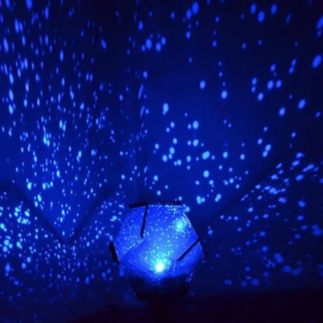 Sternenprojektorlampe – Wandprojektion – Blaues Licht – Batteriebetrieben – 2 Aa-batterien Erforderlich – 1 Stück