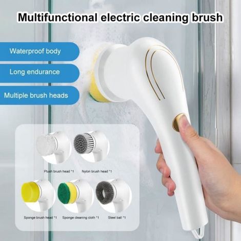 Rotierende Elektrische Zahnbürste – 360°-drehung – Usb-aufladbar – Ipx7 Wasserdicht – 5 Austauschbare Bürstenköpfe – Für Bad, Küche Und Auto